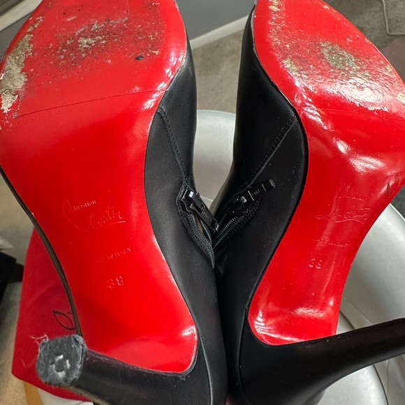 Christian Louboutin Babel 100 Calf Carezza Knee High Leather boots - Picture 13 of 16